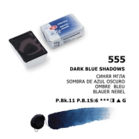 Colori ad acquerello extrafini White Nights Watercolour Pan 2.5ml - 555 Dark blue shadows