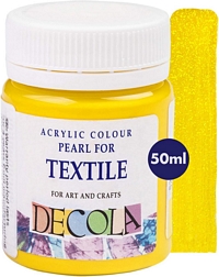 Colori acrilici per stoffa e tessuti, 50ml, Decola - Yellow pearl 211