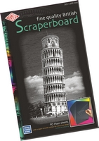 Lastre per incisione su scraperboard, nero, 502x305mm, 5pz, Essdee