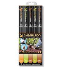 Marker Chameleon Earth Tones, set 5 pz