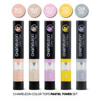 Marker Color Tops Pastel Tones, set 5pz, Chameleon