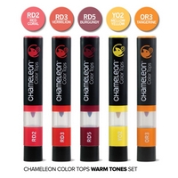 Marker Color Tops Warm Tones, Set 5pz, Chameleon