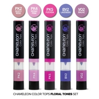 Marker Color Tops Floral Tones, set 5pz, Chameleon