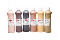 Colori Tempera Ready Mix, 600ml, set 6pz persone, Scuola