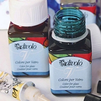 Colori traslucidi pittura su vetro, vetro colorato, 50ml, DiVolo