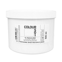 Colori acilici opachi professionali Colours Renesans - 01 White 500 ml